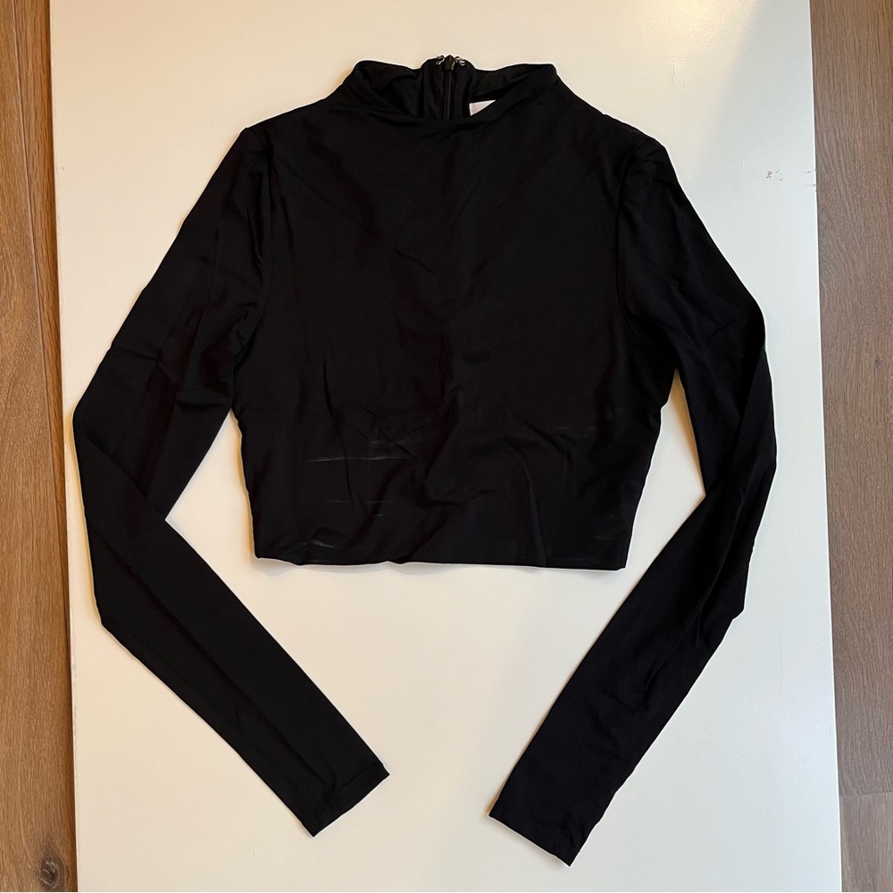 Meshki tight black long sleeve top
